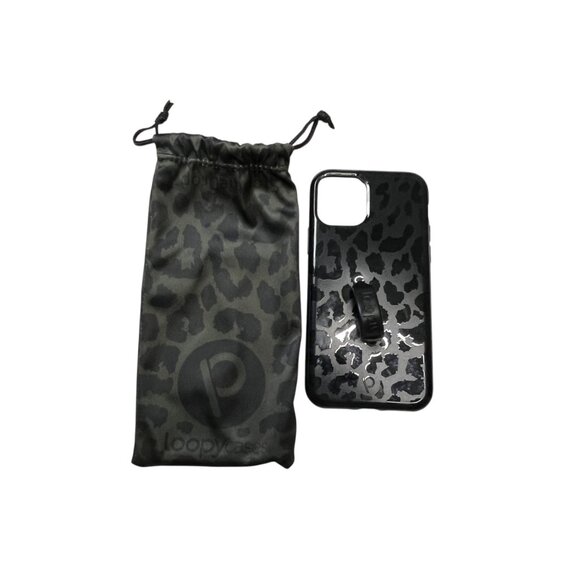 Loopy Case iPhone 11 Pro with Dust Bag Black Leopard Print - Picture 1 of 3